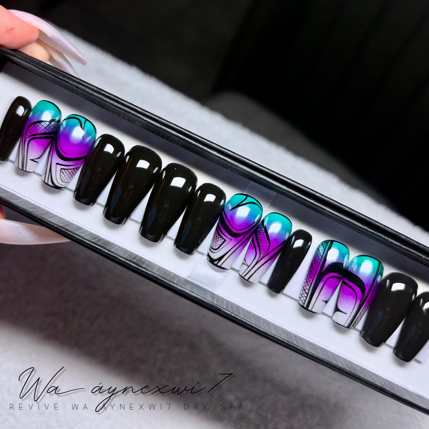 Breathtaking Ombre + Chrome Standard Fit Press On Nails