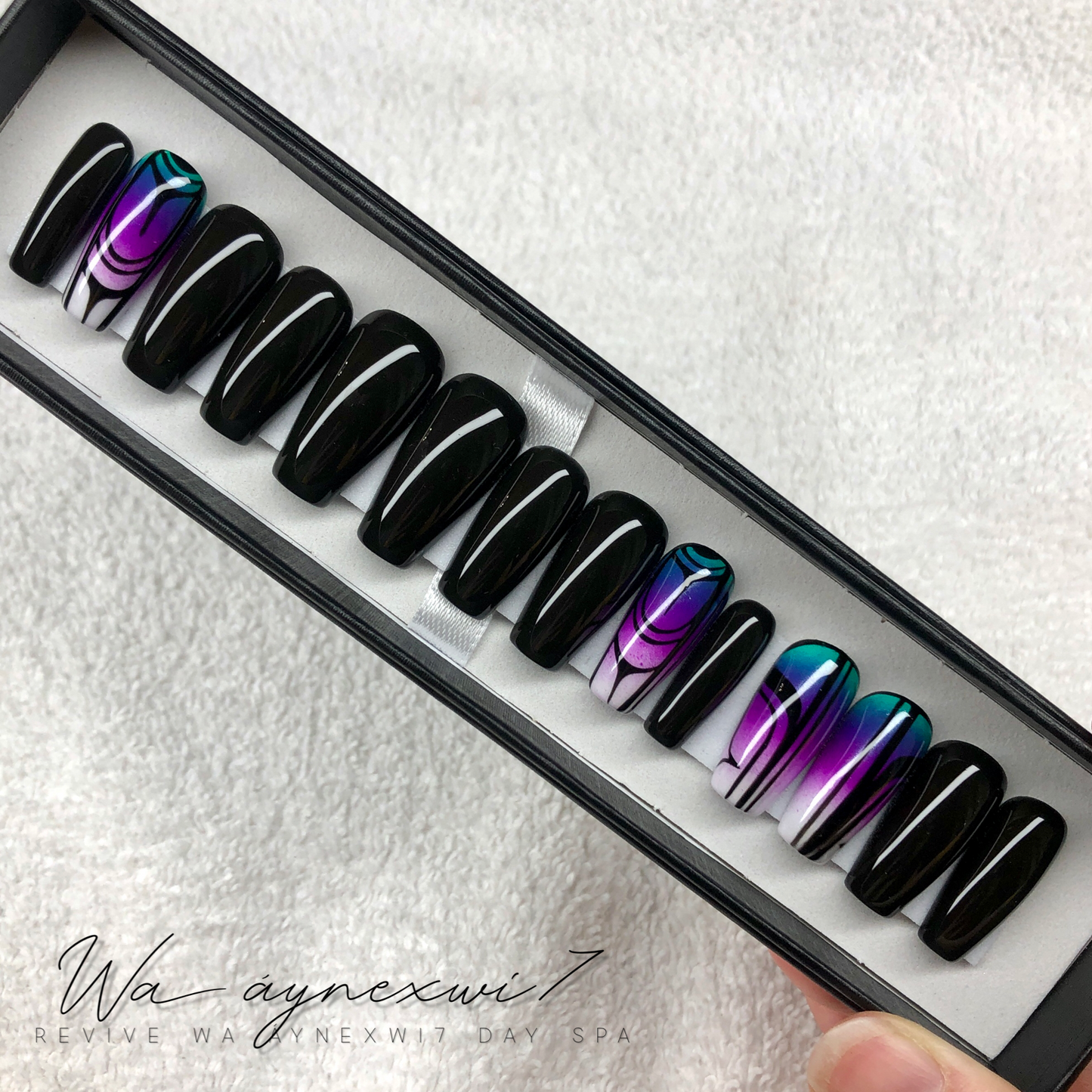 📦READY TO SHIP📦 Breathtaking Ombré + Chrome: Medium Tradish Coffin