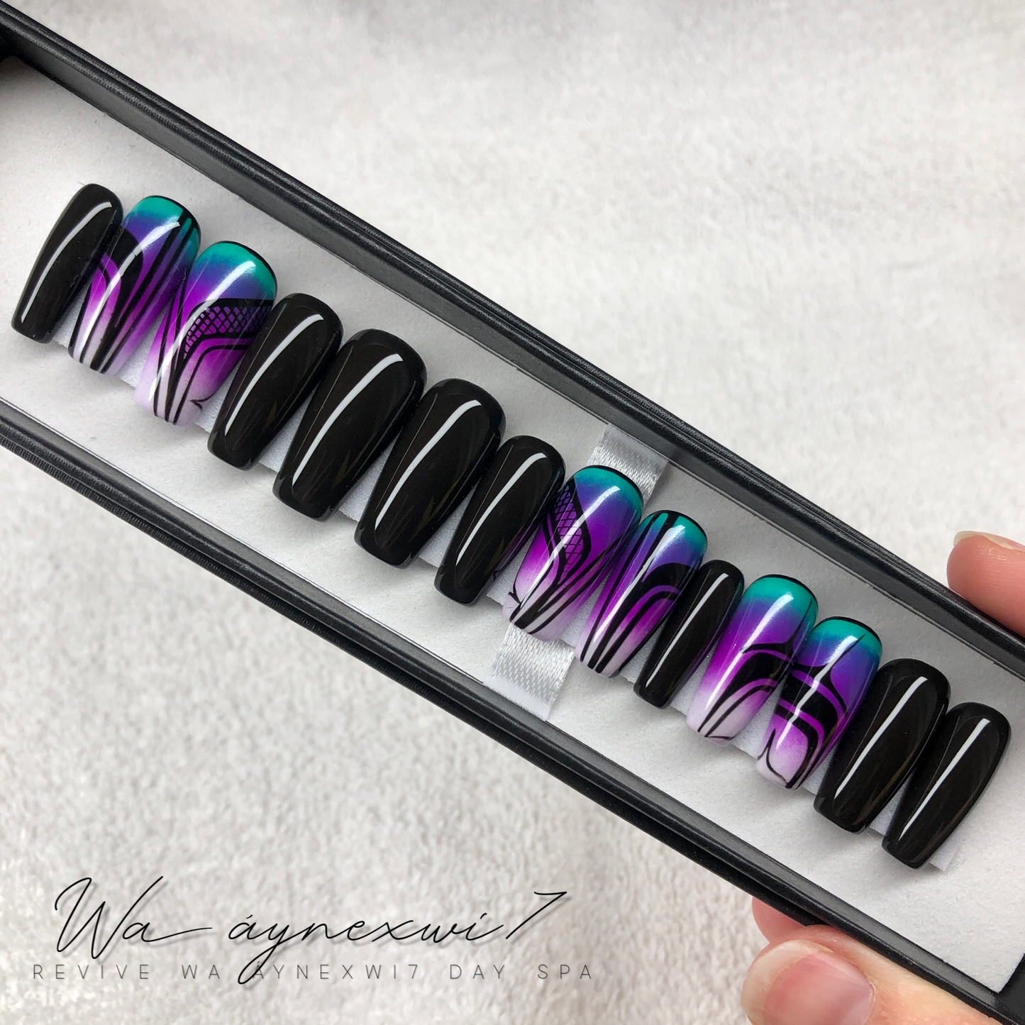 📦READY TO SHIP📦 Breathtaking Ombré + Chrome: Small Tradish Coffin