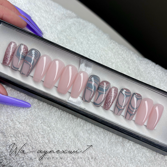 ☁️READY-TO-SHIP☁️ Moody Pink: Small Tradish Coffin